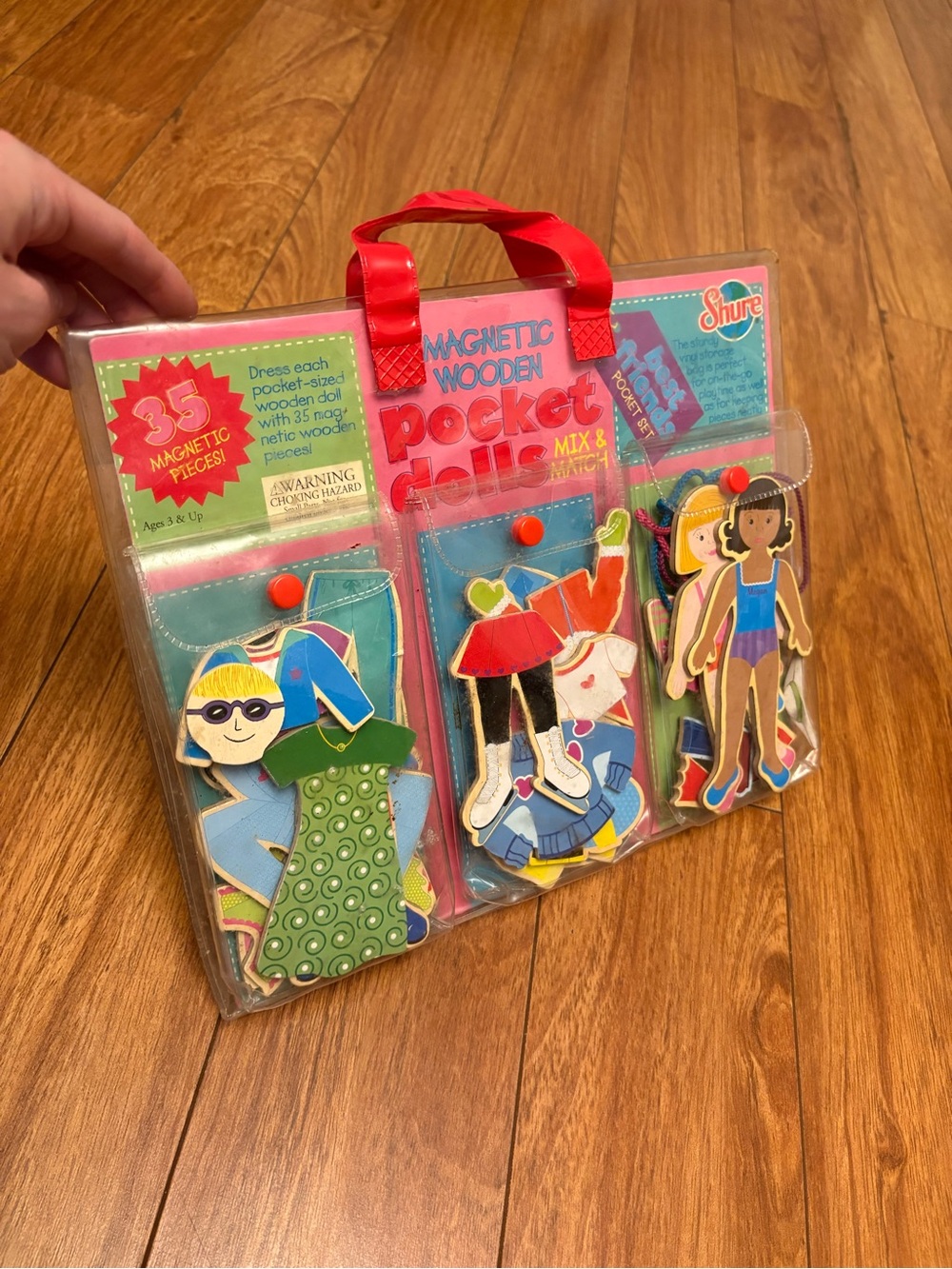 Vintage Magnetic Wooden Pocket Dolls Mix & Match Set